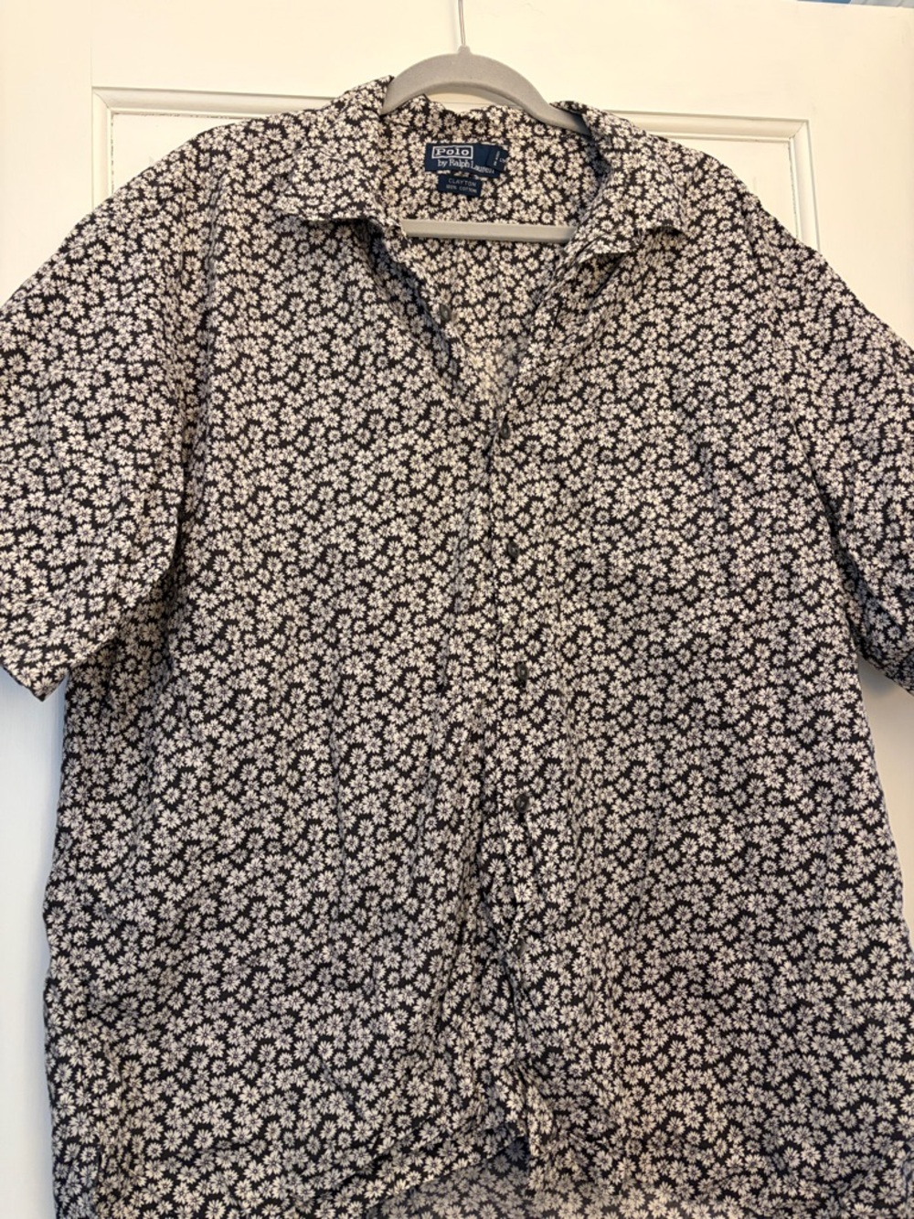 Polo by Ralph Lauren Black Short-Sleeve Floral Button-Down Shirt